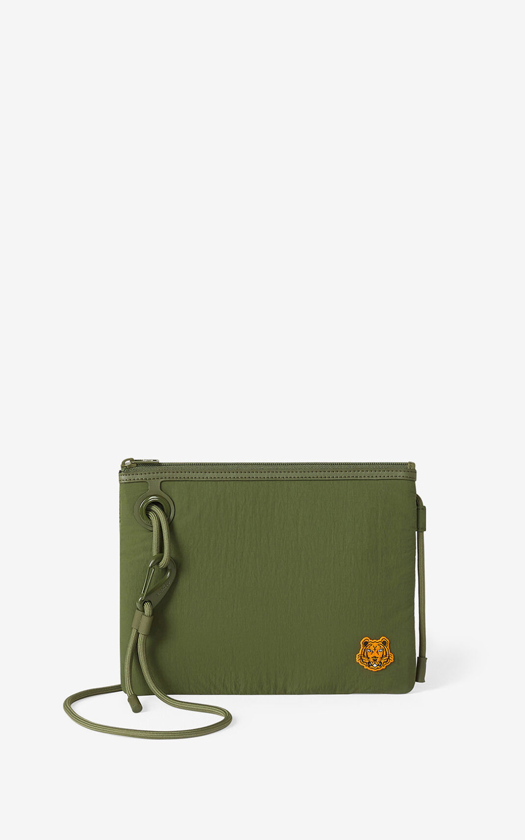 Bolsa Tiracolo Kenzo Tiger Crest with strap Feminino - Verde Oliva | 630LXIZUN